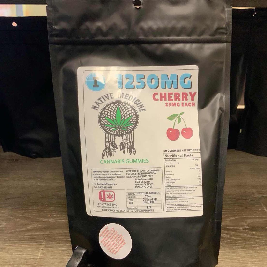 Cherry Native Nuggz Gummies 1250mg