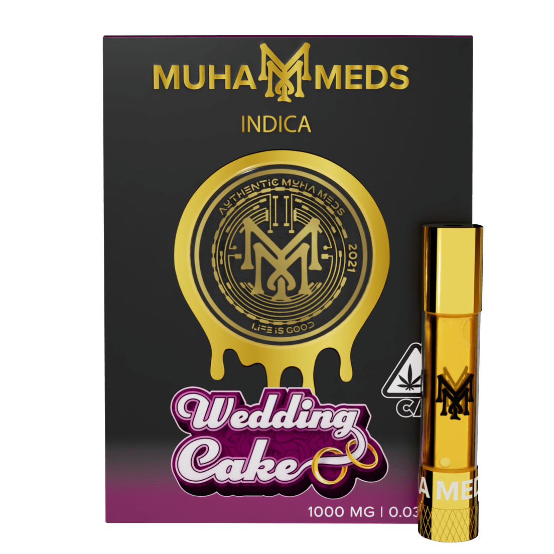 Muha | Vape Cart | 1g | Distillate | Wedding Cake