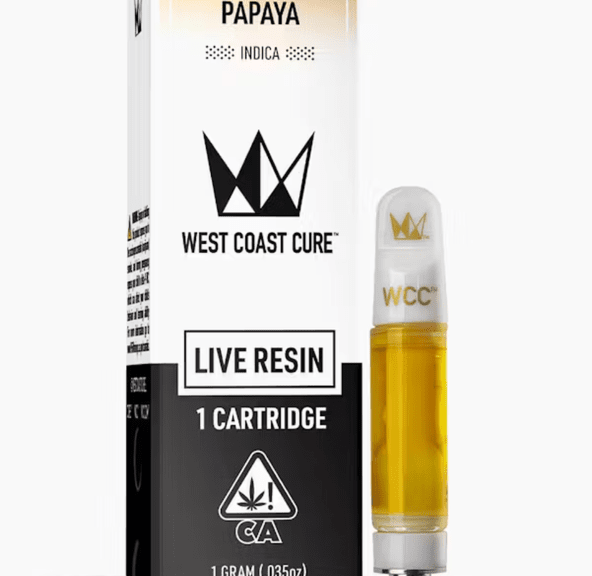 1g Banana Papaya (Indica) Live Resin Cartridge - West Coast Cure