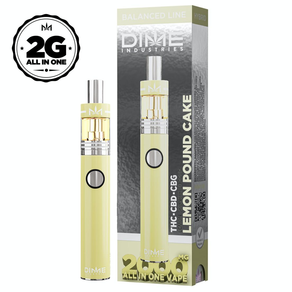 Dime Industries BL - Lemon Pound Cake - 2G THC-CBD-CBG