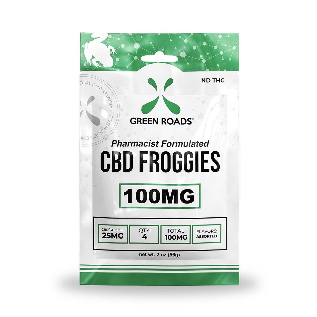 GREEN ROADS CBD Froggies - 100 mg