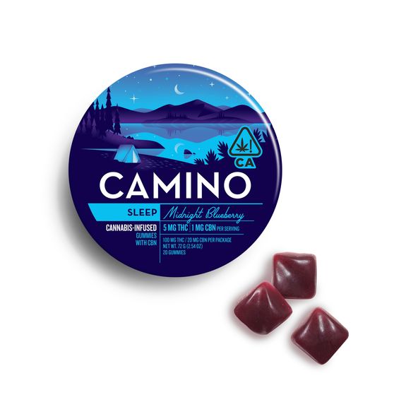 Camino Gummies Midnight Blueberry THC:CBN 100mg/20mg
