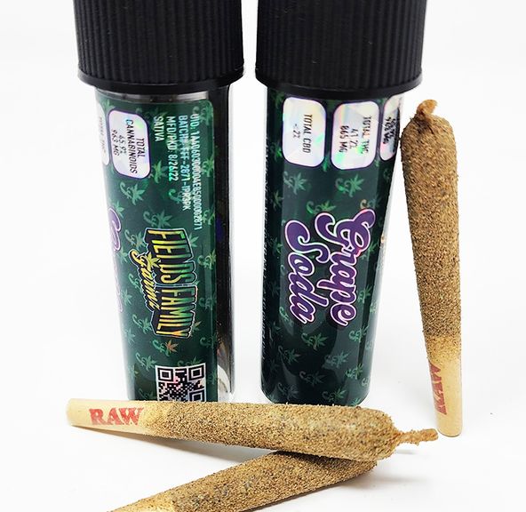 Fields Family Farmz - Grape Gas Diamond & Kief Infused Pre-Rolls 3 Pack 2.1g