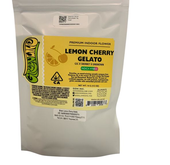 Greenline - Lemon Cherry Gelato 14g Flower