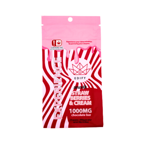 EDIFY SMOOTH STRAWBERRIES & CREAM CHOCOLATE BAR 1000MG
