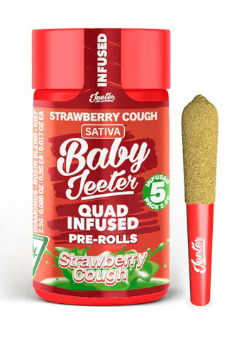 Baby Jeeter - Strawberry Cough - Rosin Enhanced TCHA Prerolls - 2.5g