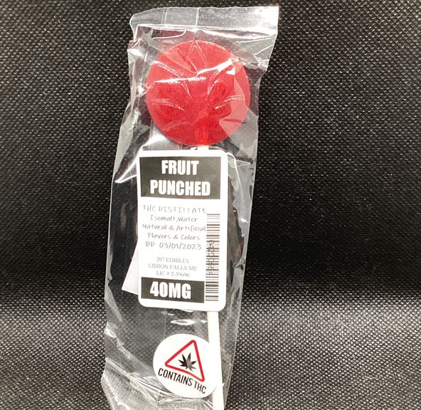 207 Edibles- Fruit Punched- Sugar Free- Lollipops- 40MG