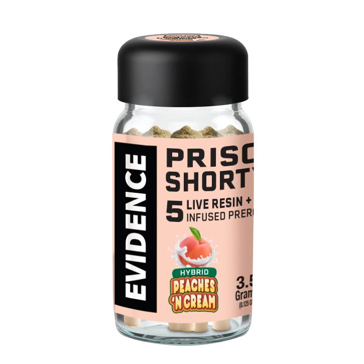 Evidence - Prison Shortys - Peaches and Cream - Infused Prerolls - 5pk - 3.5g - Hybrid