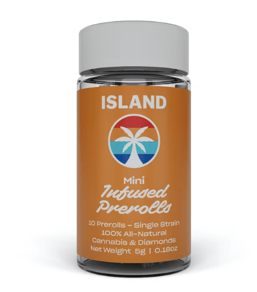 PRE-ORDER ONLY 5g Papaya Rose (Hybrid) 10-Pack Diamond Infused Mini Prerolls - Island