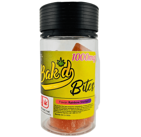 Bites 1000MG Gummies (Rainbow Sherbet)