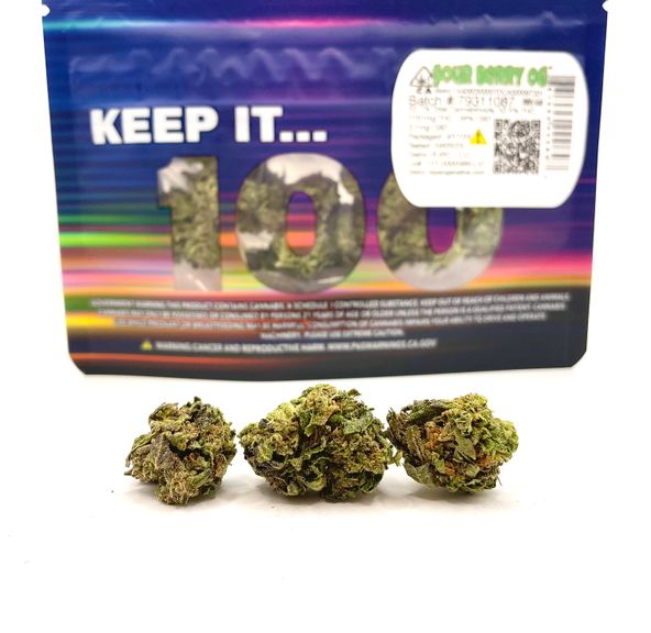 *BLOWOUT DEAL! $25 1/8 Sour Berry OG (32.5%/Hybrid) - Keep it 100