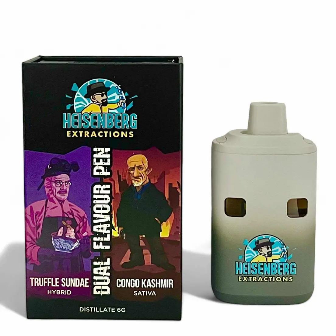 HEISENBERG DUAL CHAMBER VAPE – TRUFFLE SUNDAE HYBRID + CONGO KASHMIR SATIVA (3 GRAM + 3 GRAM)