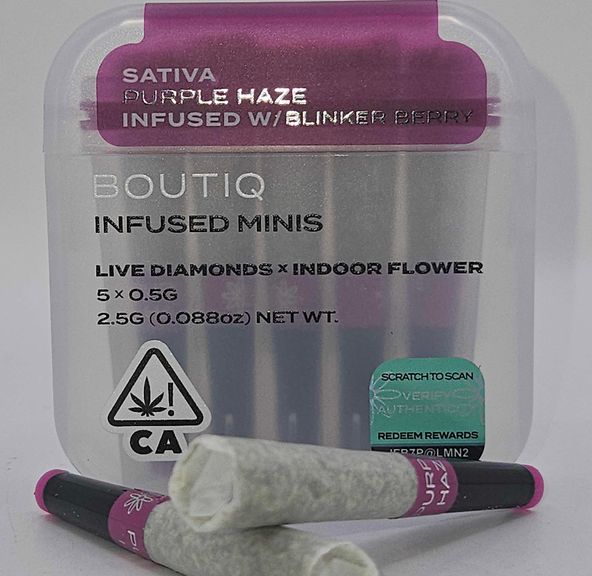 Boutiq Mini Joints (5ct) - Purple Haze w/ Blinkerberry