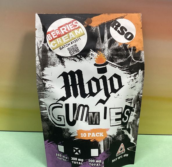 Mojo Medibles- Berries and Cream- Gummies- RSO- 300mg