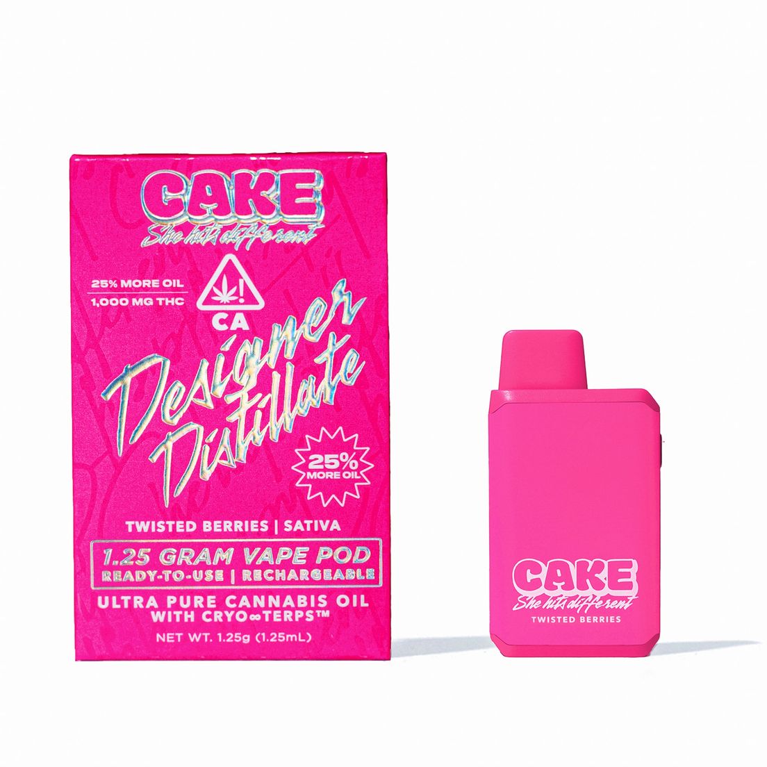 Cake AIO Vape Twisted Berries 1.25g