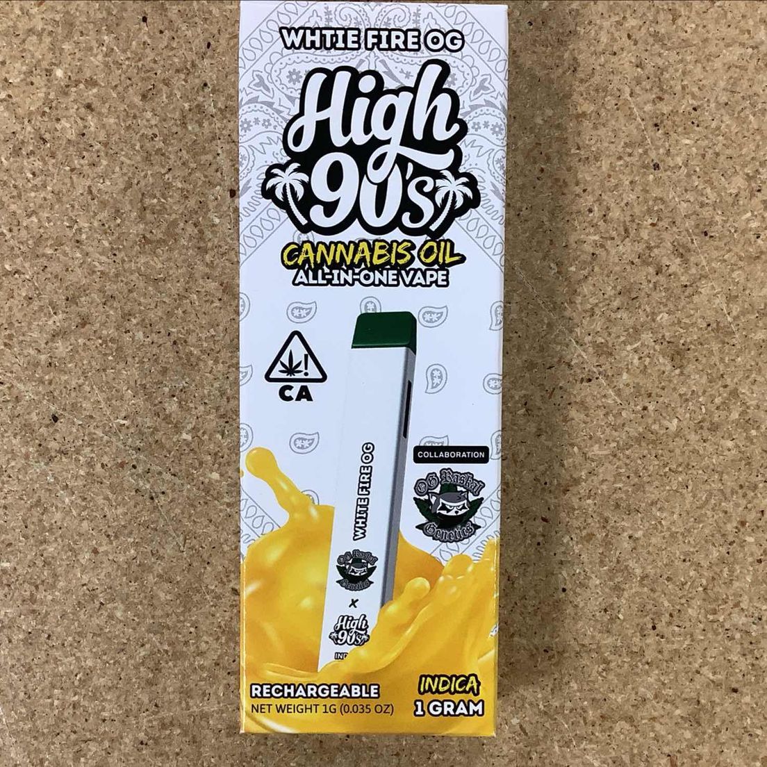 HIGH 90s - White Fire OG Disposable Vape 1g