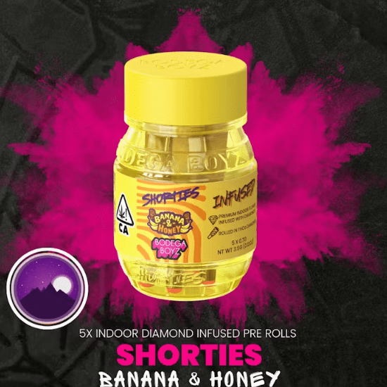Shorties Bananas & Honey | 5 infused prerolls per Barrel