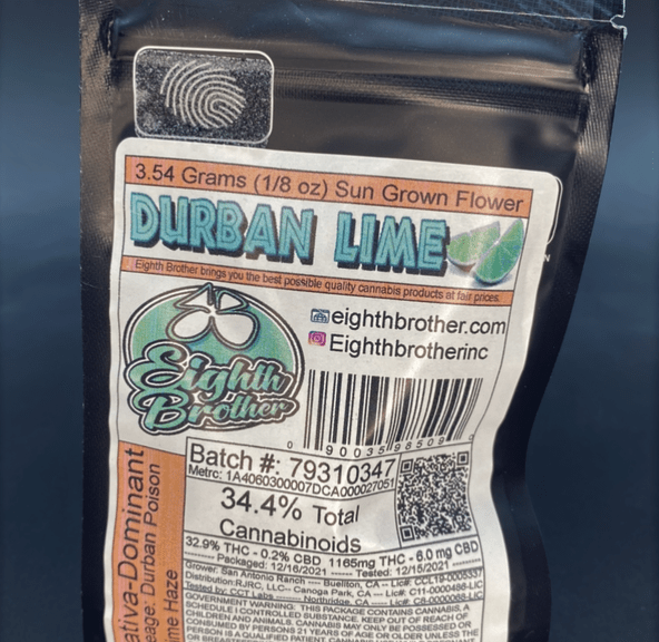 Durban Lime - 3.5g (THC 32%) by 8th Bros