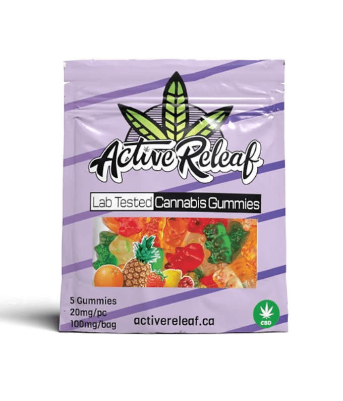 Grape 100mg CBD Gummies by Active Releaf