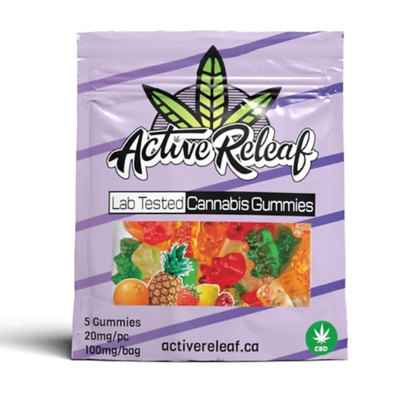 Grape 100mg CBD Gummies by Active Releaf