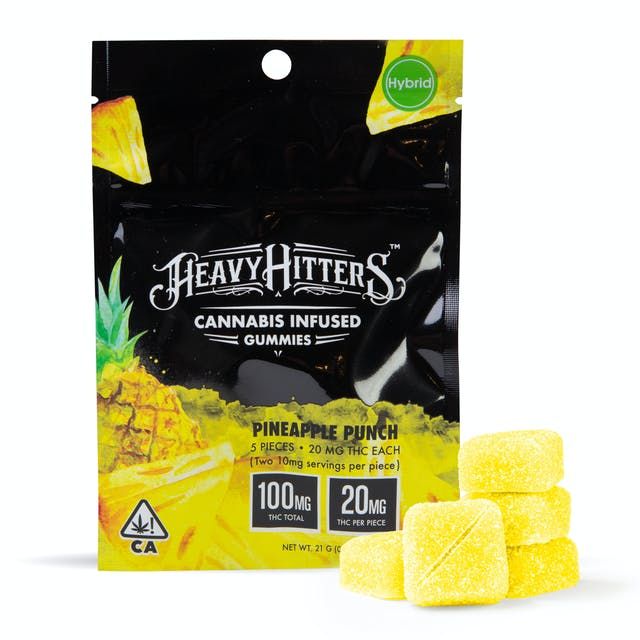 Heavy Hitters THC Gummy Pack Pineapple Punch 100mg