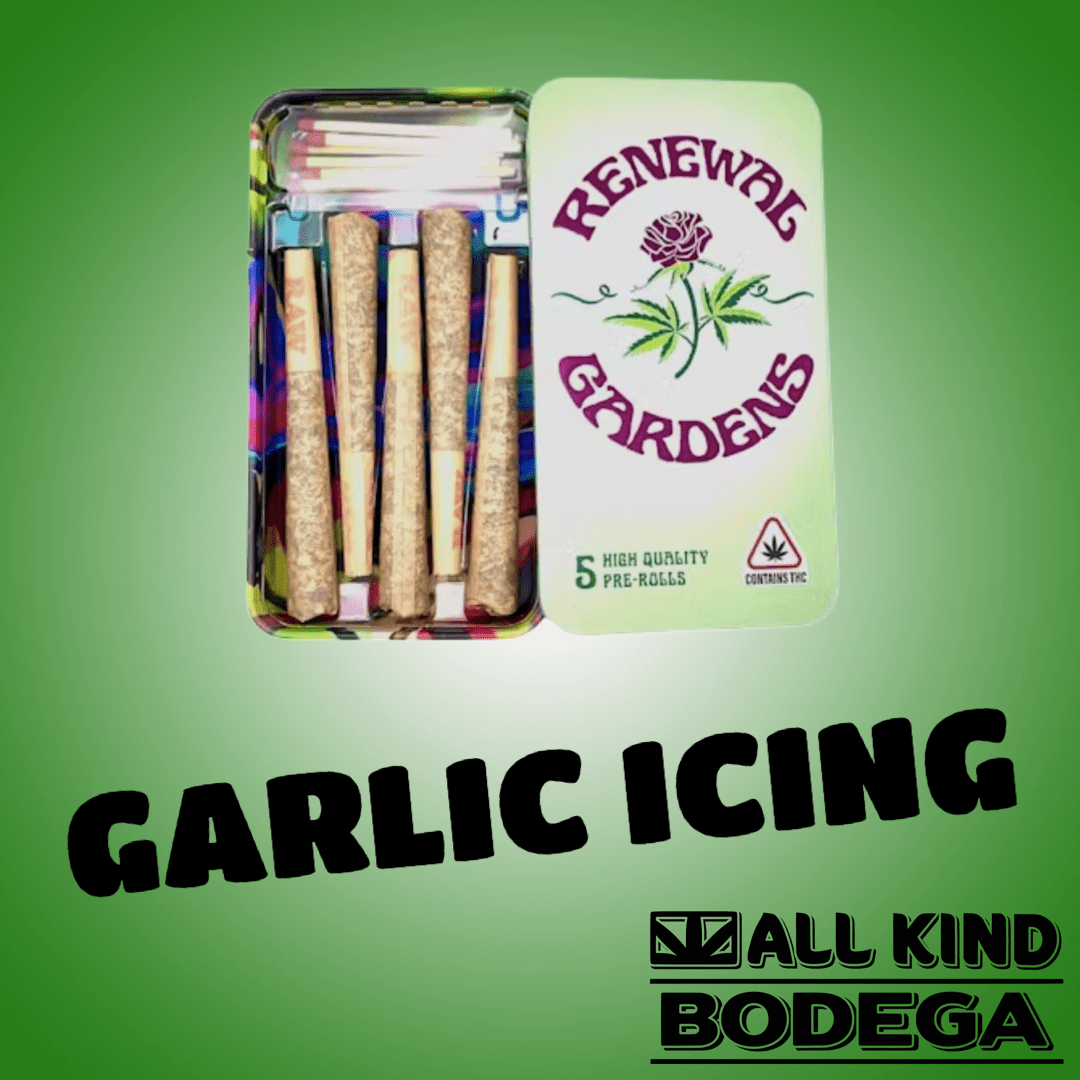 Garlic Icing .5g preroll 5 pack (2.5g total) (@RenewalGardens)