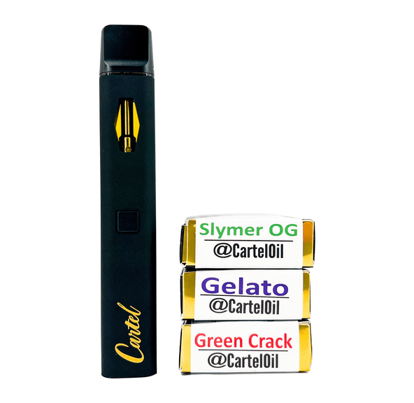 Cartel Oil Co | Disposable | Distillate | Live Terps | Sativa | Ghost Train Haze | 3G
