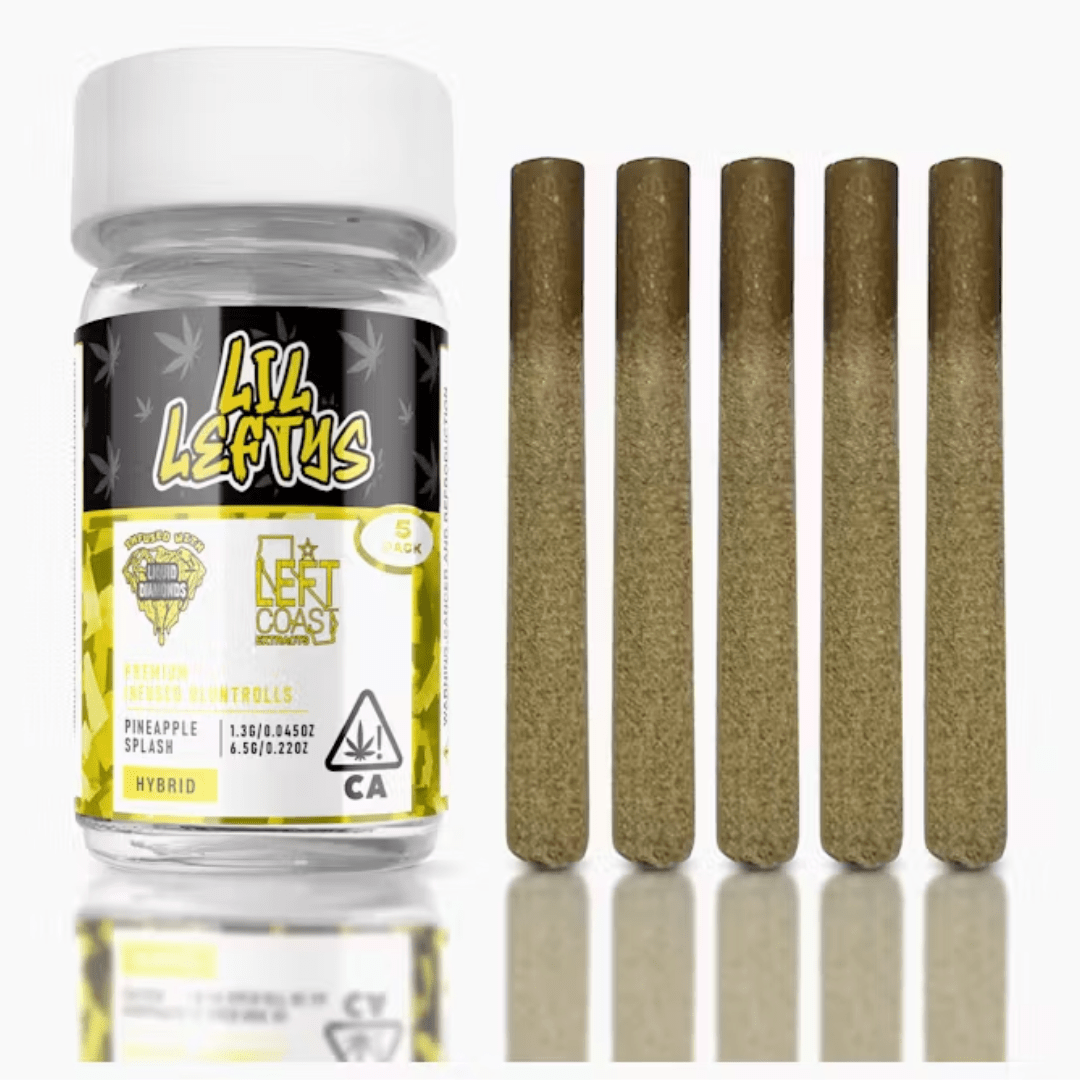 Left Coast - Pineapple Splash LIL LEFTYS Infused Mini Blunts 6.5g
