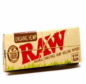 RAW ORGANIC HEMP ROLLING PAPERS 1 AND 1/4 SIZE