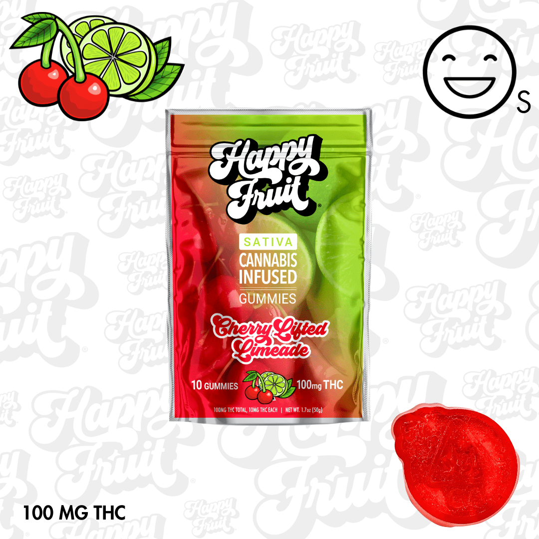 Cherry Lifted Limeade Gummies : 100mg THC