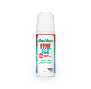 Buddies Topical Fire and Ice Roll On THC 1000mg