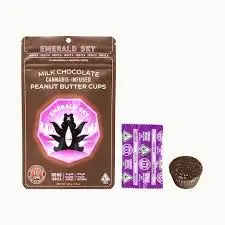 Emerald Sky - 100mg Peanut Butter Cups (Indica Milk Chocolate)
