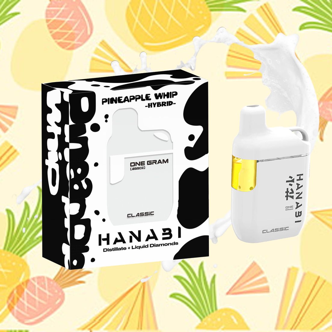 Hanabi AIO Vape Pineapple Whip 1g