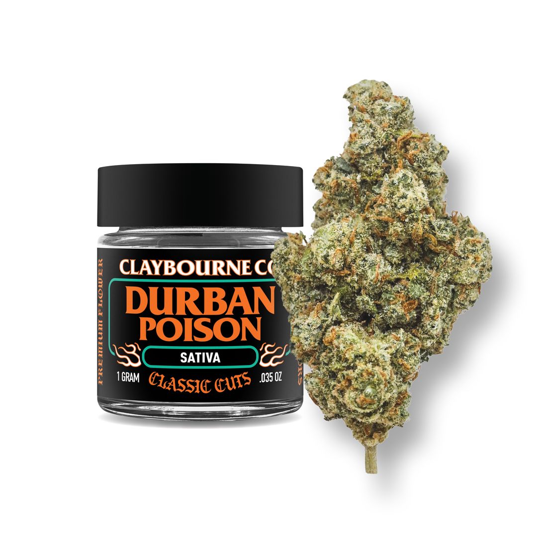 Claybourne | Flower | 1g | Durban Poison