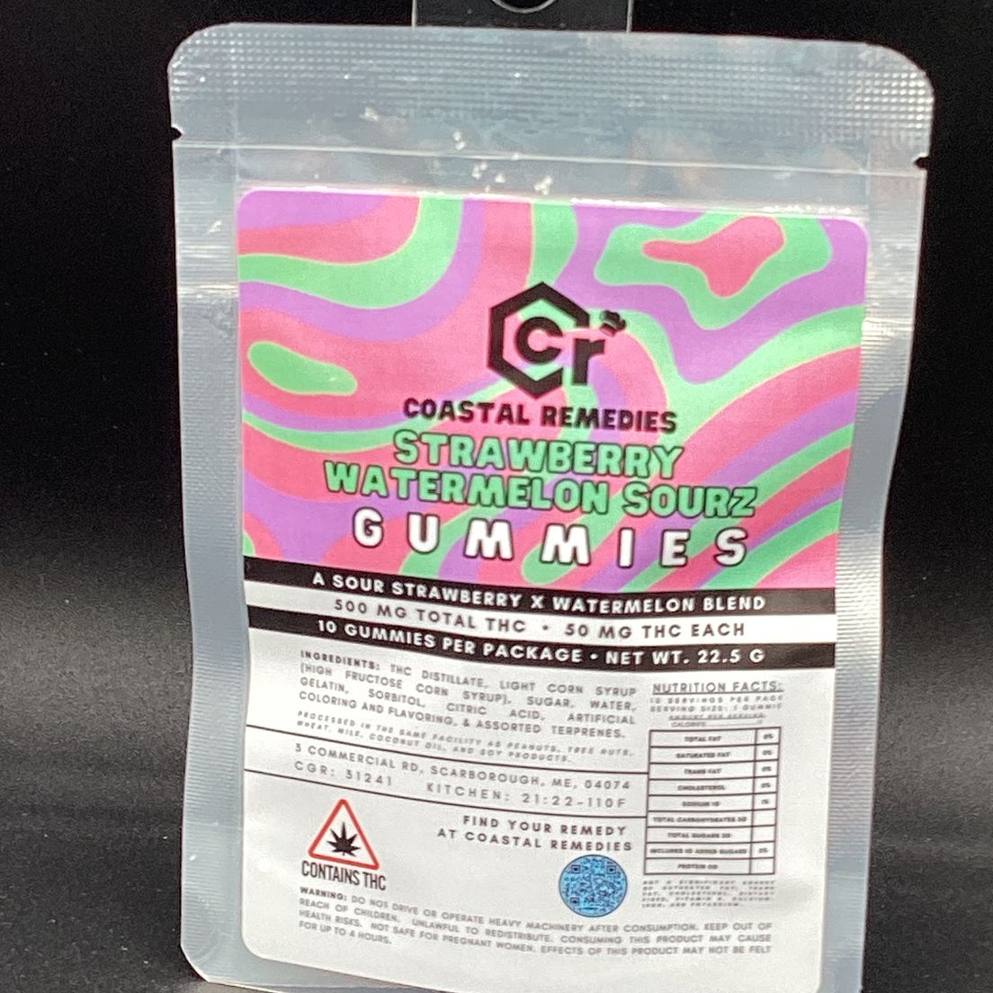 Coastal Remedies- Sour Strawberry Watermelon- Gummies- 500mg