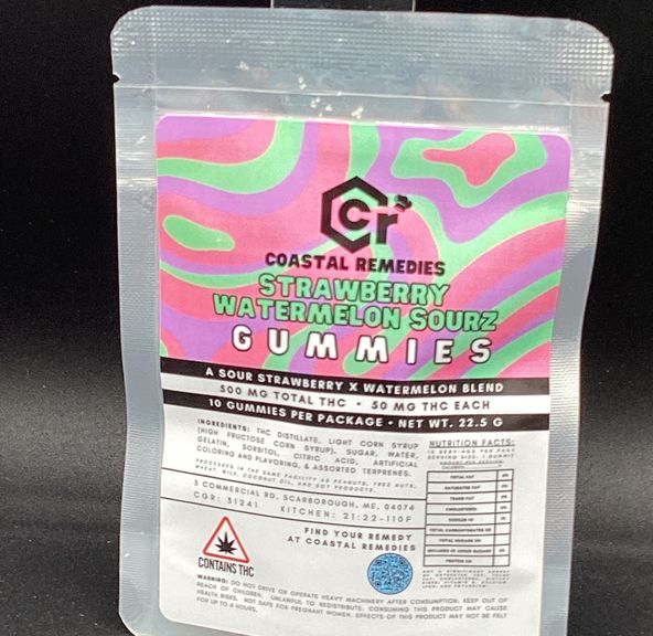 Coastal Remedies- Sour Strawberry Watermelon- Gummies- 500mg