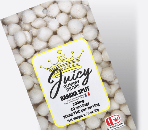 Banana Split 100mg -10 count - Juicy Gummy Drops