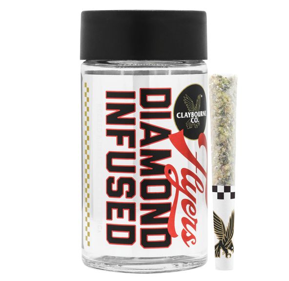 Claybourne Co. - Diamond Infused Flyers - (x5) .5g Infused Prerolls - 2.5g - Strawberry C.R.E.A.M.