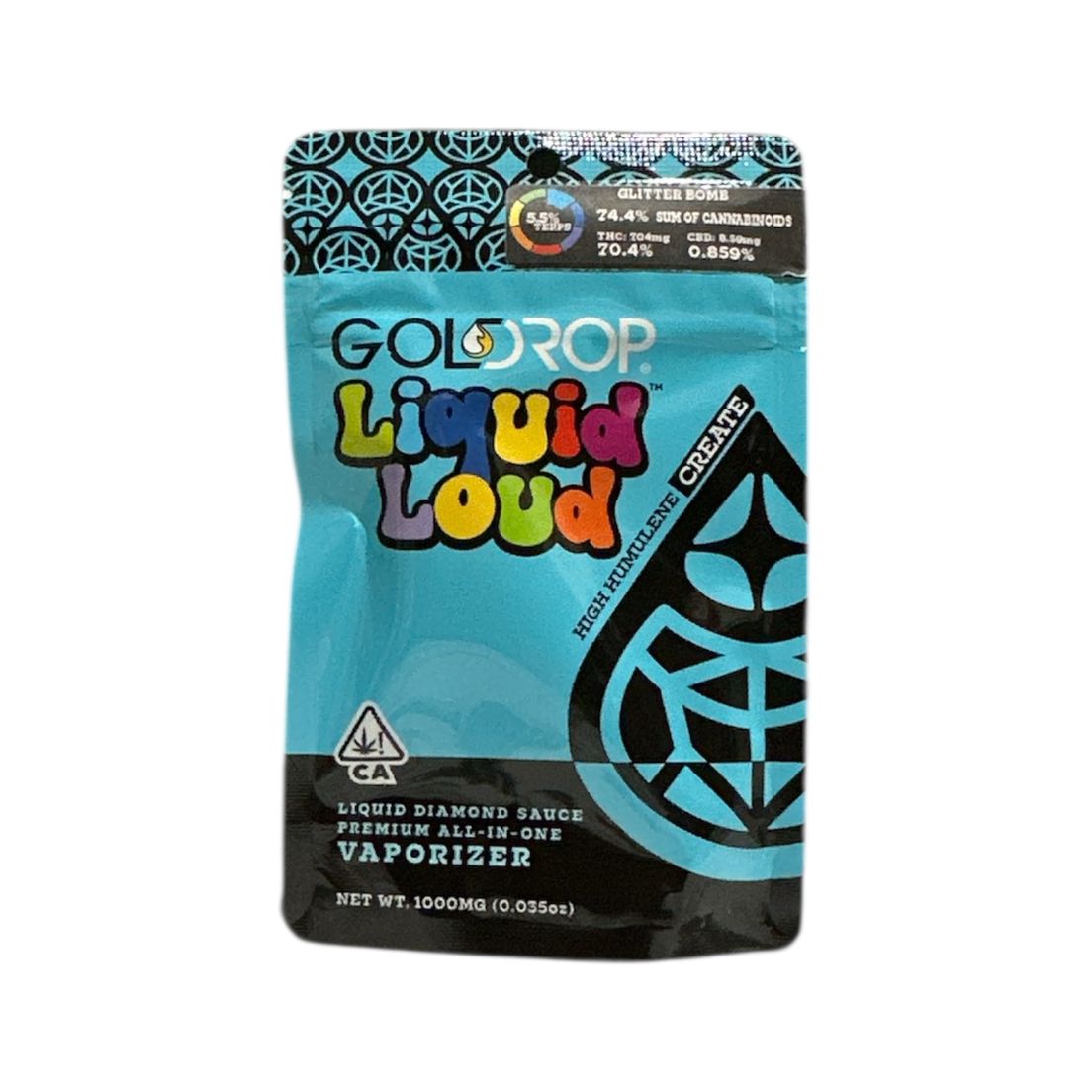 Gold Drop - Glitter Bomb Liquid Loud Disposable Vape 1g