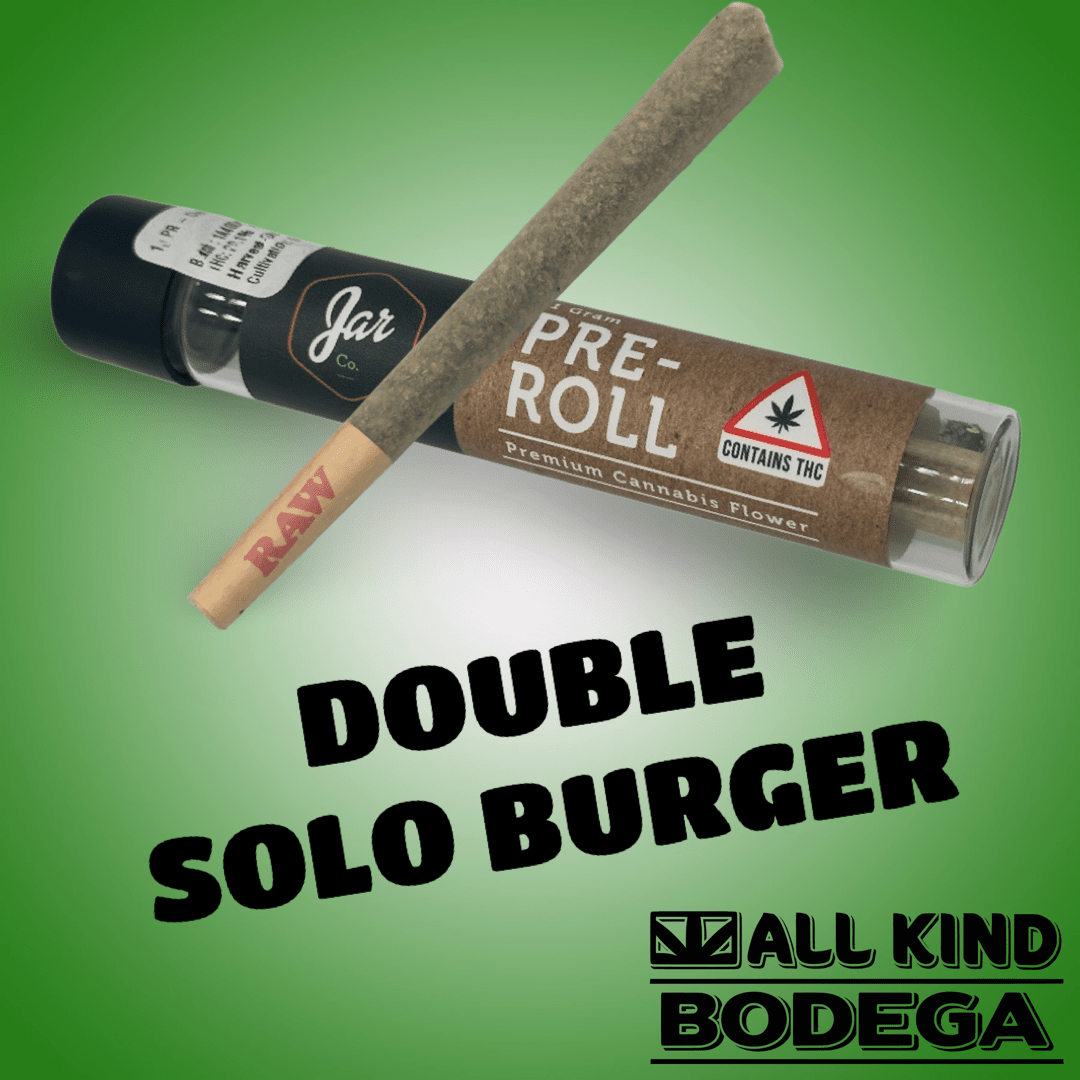Double Solo Burger 1g Preroll (@jarcannabis2.0)