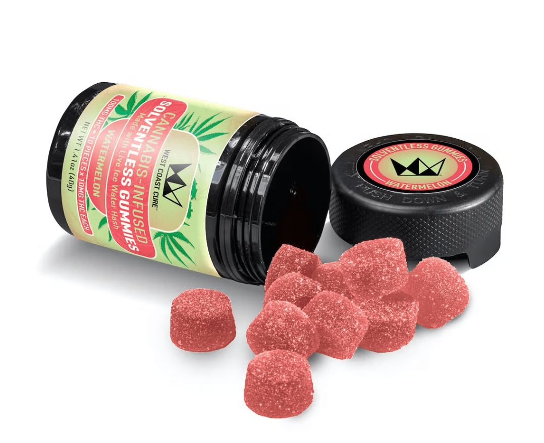 Watermelon 10mg Hash Gummies 10 Pack (100mg) - WEST COAST CURE
