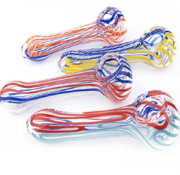 4"-5" LINE SWIRL PIPE ASSORTED COLORS