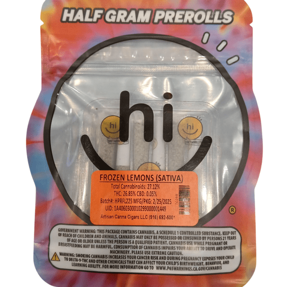 Hi Canna - Frozen Lemons 6 Pack Prerolls 3g