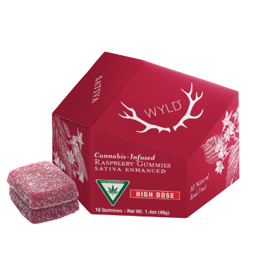 High Dose Raspberry Sativa Enhanced Gummies | Mi