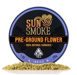 SunSmoke - Indica Blend (28.36% Indica) - 28grams Pre-ground Flower