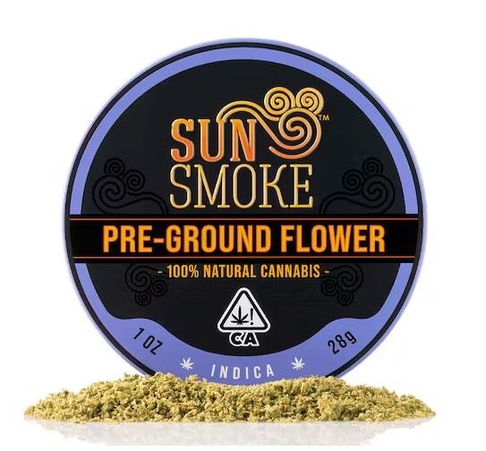 SunSmoke - Indica Blend (28.36% Indica) - 28grams Pre-ground Flower