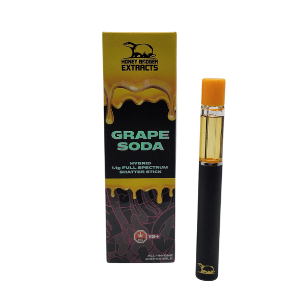 Grape Soda - 1.1G Disposable Shatter Pen by Honey Badger