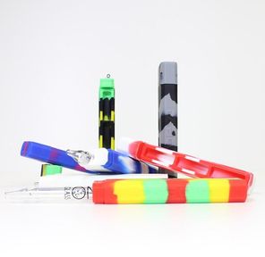 Dab Out By White Rhino - Silicone Container w/ Quartz Straw & Packing Tool