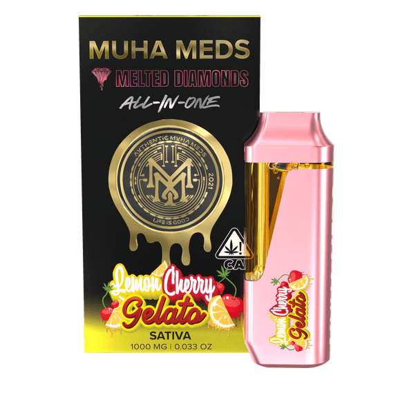 Muha | AIO Vape | 1g | Melted Diamonds | Lemon Cherry Gelato