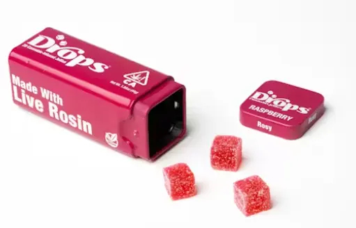 Drops - Raspberry 1:2 CBD: THC 20 Piece (ROSY) Gummies